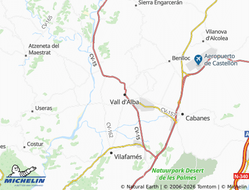 Kaart MICHELIN Vall d'Alba - ViaMichelin