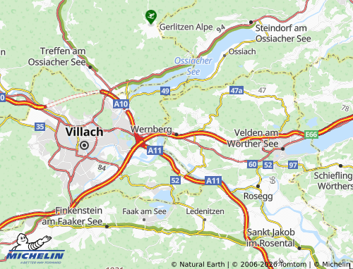 Kaart MICHELIN Wernberg - ViaMichelin