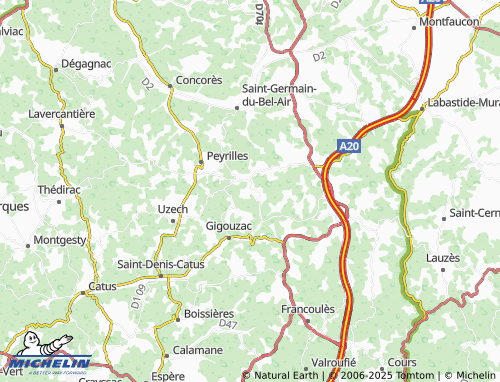 Carte MICHELIN Montamel - ViaMichelin