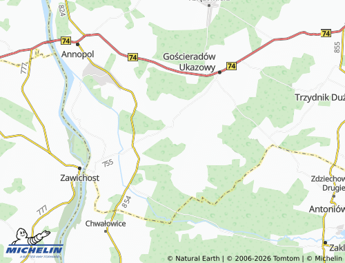 Mapa MICHELIN Mniszek - ViaMichelin
