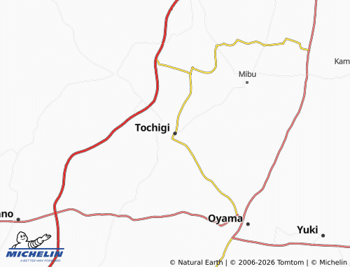 Mappa MICHELIN Tochigi - ViaMichelin