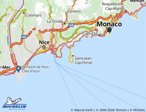 MICHELIN Saint-Jean-Cap-Ferrat map - ViaMichelin