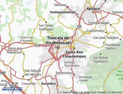 MICHELIN-Landkarte Ocotlán - ViaMichelin