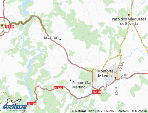 MICHELIN Santalla de Toiriz (Santalla) map - ViaMichelin