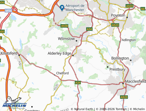 MICHELIN Alderley Edge map - ViaMichelin