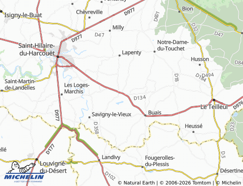 MICHELIN Saint-Symphorien-des-Monts map - ViaMichelin