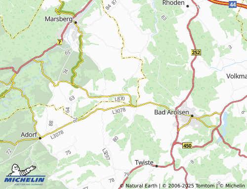 MICHELIN Canstein map - ViaMichelin