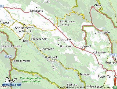 Mappa MICHELIN Bominaco - ViaMichelin