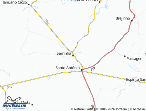 Mapa MICHELIN Serrinha - ViaMichelin
