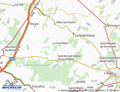 MICHELIN La Gonfrière map - ViaMichelin