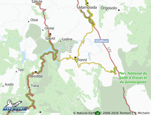 MICHELIN Fonni map - ViaMichelin