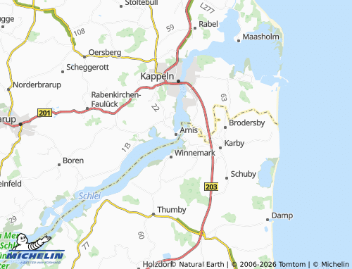 MICHELIN Arnis map - ViaMichelin