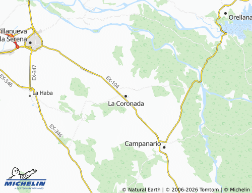 Carte MICHELIN La Coronada - ViaMichelin
