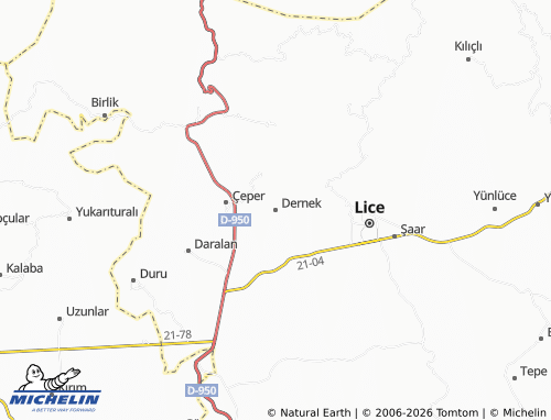 MICHELIN Dernek map - ViaMichelin