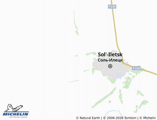 Carte MICHELIN Iletsk Vtoroy stantsiya poselok - ViaMichelin