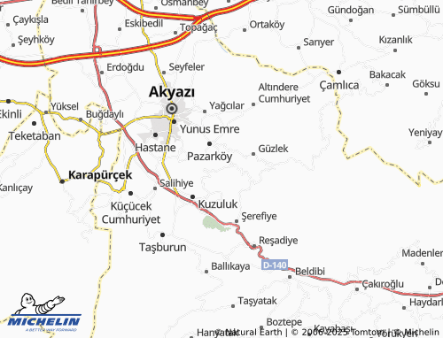 MICHELIN Merkez Yeniköy map - ViaMichelin
