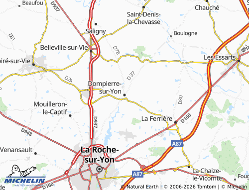 Mappa MICHELIN Dompierre-sur-Yon - ViaMichelin