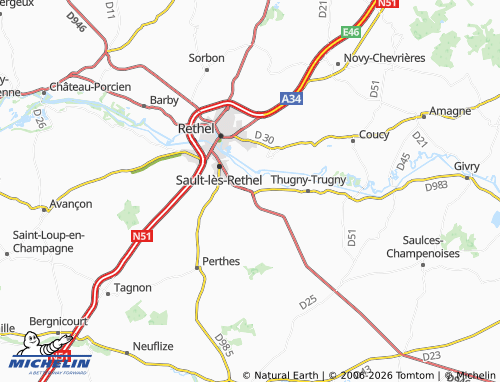 Mappa MICHELIN Biermes - ViaMichelin