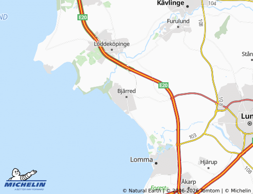 Carte MICHELIN Bjärred - ViaMichelin