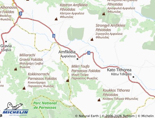 MICHELIN Amfikleia map - ViaMichelin