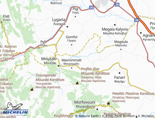 MICHELIN Gelanthi map - ViaMichelin