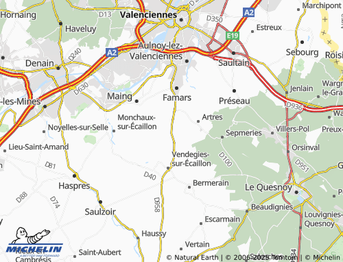 MICHELIN Quérénaing map - ViaMichelin