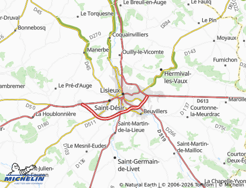 MICHELIN Lisieux map - ViaMichelin