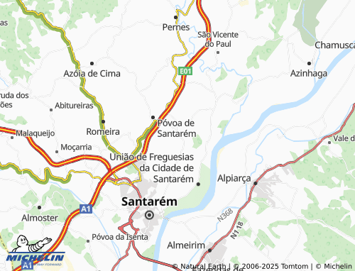 MICHELIN Alcanhões map - ViaMichelin