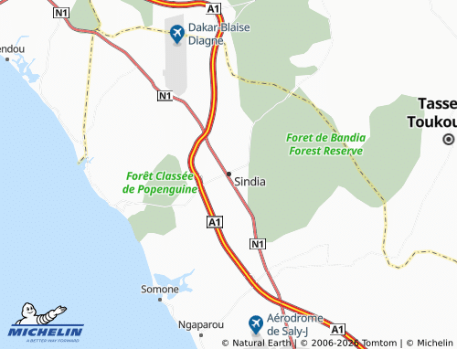 MICHELIN Sindia map - ViaMichelin