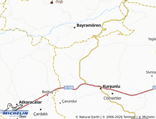 MICHELIN Çatkese map - ViaMichelin