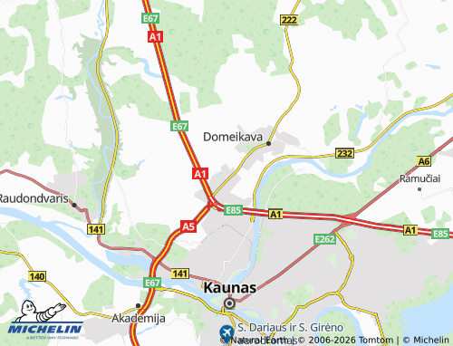 Kaart MICHELIN Šakiai - ViaMichelin
