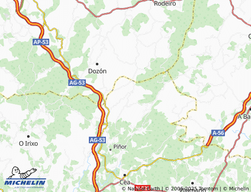 MICHELIN Coiras (San Xoán) map - ViaMichelin