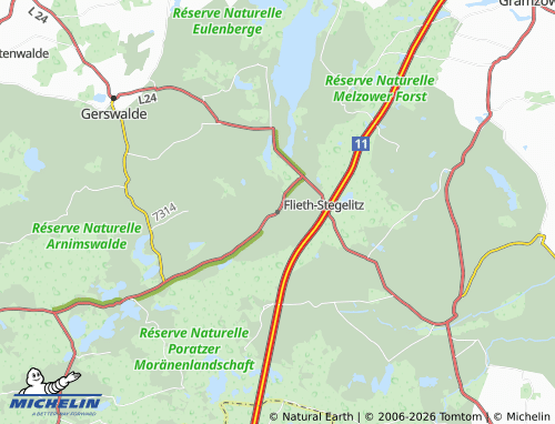 MICHELIN Flieth-Stegelitz map - ViaMichelin