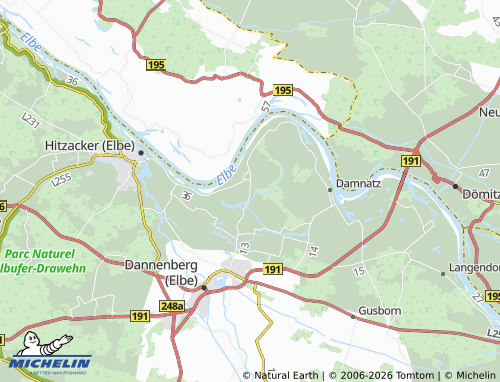 MICHELIN Penkefitz map - ViaMichelin