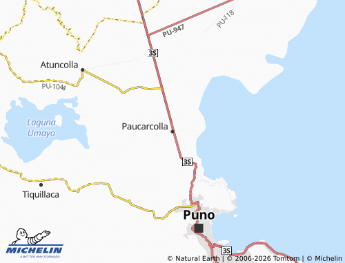 MICHELIN Paucarcolla map - ViaMichelin
