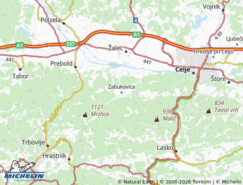 Carte MICHELIN Zabukovica - ViaMichelin