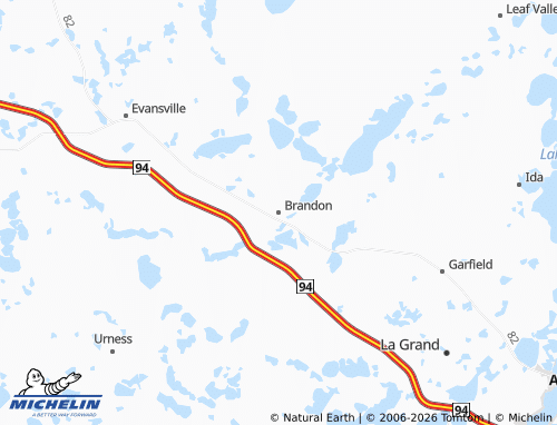 Mappa MICHELIN Brandon - ViaMichelin