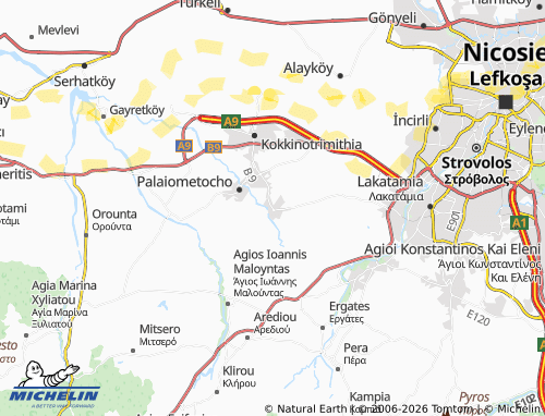 MICHELIN Agioi Trimithias map - ViaMichelin