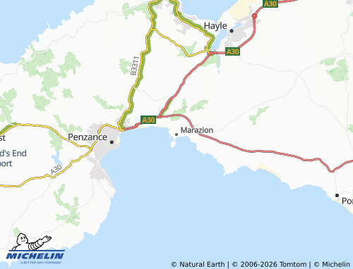 Carte MICHELIN Marazion - ViaMichelin
