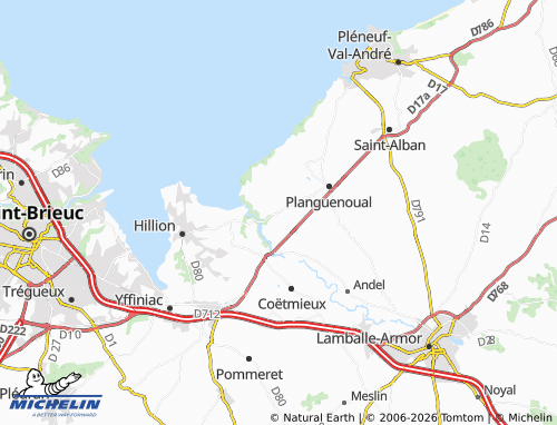 MICHELIN Morieux map - ViaMichelin