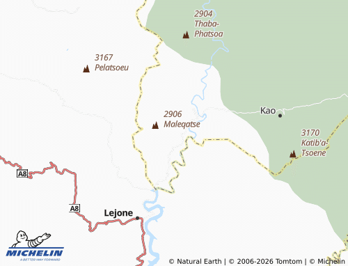 MICHELIN Liphakoeng map - ViaMichelin