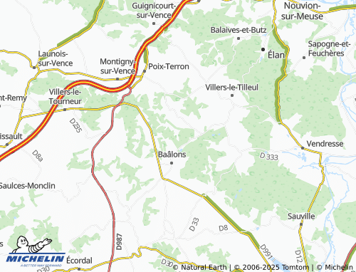 MICHELIN-Landkarte Beauvois - ViaMichelin