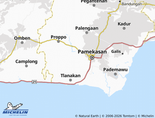 MICHELIN Tejah Barat map - ViaMichelin