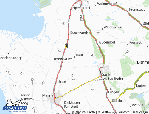 MICHELIN-Landkarte Barlt - ViaMichelin