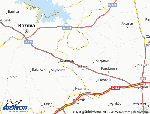 MICHELIN Küçüktülmen map - ViaMichelin
