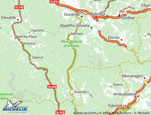 MICHELIN Urkiola map - ViaMichelin