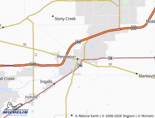 Mappa MICHELIN Pendleton - ViaMichelin