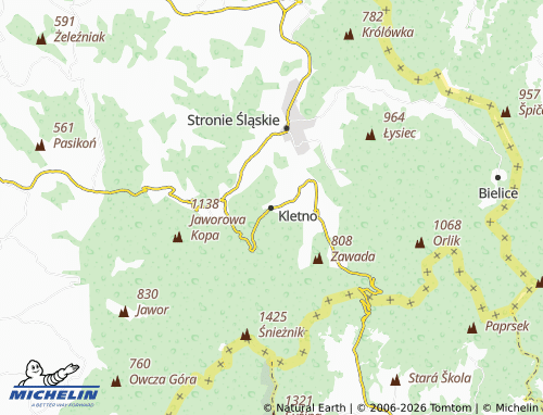 MICHELIN Kletno map - ViaMichelin