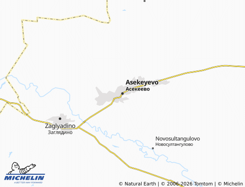 MICHELIN-Landkarte Asekeyevo - ViaMichelin