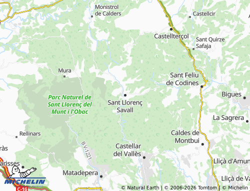 Carte MICHELIN Sant Llorenç Savall - ViaMichelin